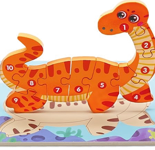 Dinosaur Toys Puzzles for Kids Ages 3-5, Wooden Jigsaw Puzzles for Toddlers