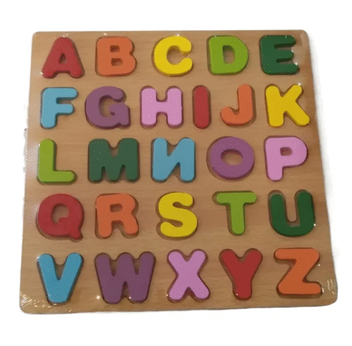 Hand Grasping Board With Numbers And Alphabet Puzzle For Infants And Toddlers, Wooden Montessori Learning Educational Toy