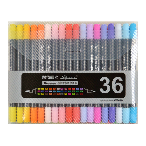 M&G Signme Dual Tip Watercolor Marker Set – W7610-36
